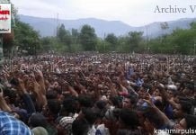 Thousands attend funeral prayers of rebel commander Burhan Wani in Tral Thousands attend funeral prayers of rebel commander Burhan Wani in Tral