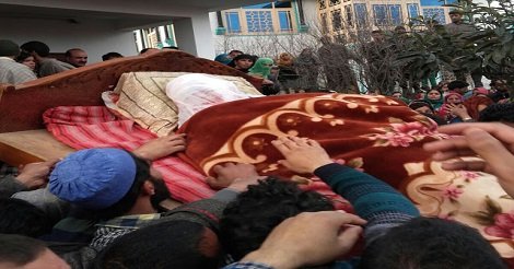 Dead body of Shaista Hamid