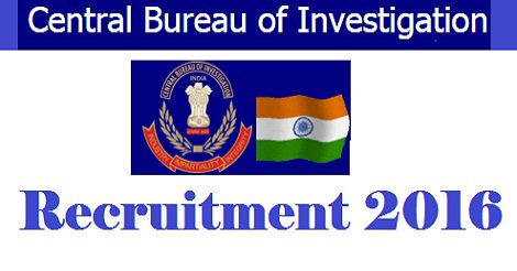 CBI Inspector Recruitment 2016 - 87 Posts