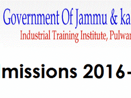 ITI Pulwama starts Admissions for 2016-17