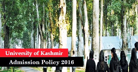 Admission Policy 2016 – University of Kashmir