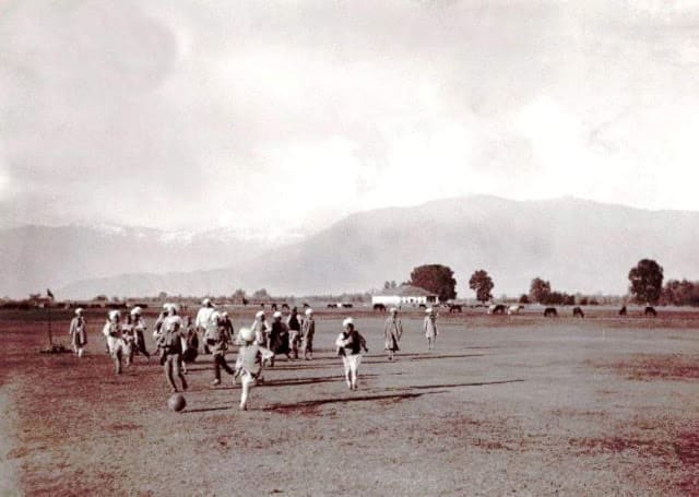 Football match being played in Eid Gah
