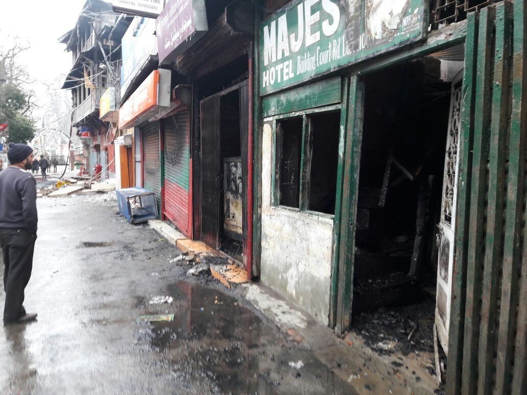 Bank, Post Office, Shops gutted in Court Road blaze