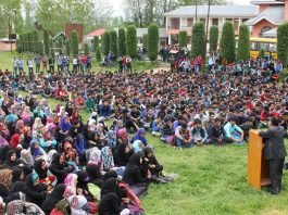 Gathering at Government Degree College Pulwama