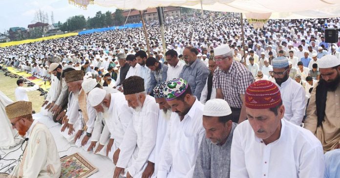 People offer Eid Prayers across Kashmir