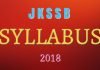 JKSSB Syllabus for General Teacher, Science / Maths Teacher & Urdu Teacher Posts JKSSB Syllabus 2018