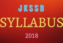 JKSSB Syllabus for Executive Officer posts in H&UD Department JKSSB Syllabus 2018