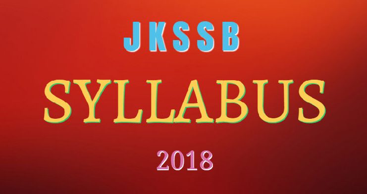 JKSSB Syllabus 2018