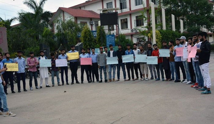 Asifa's Rape & Murder: Desh Bhagat University students protest in Chandigarh