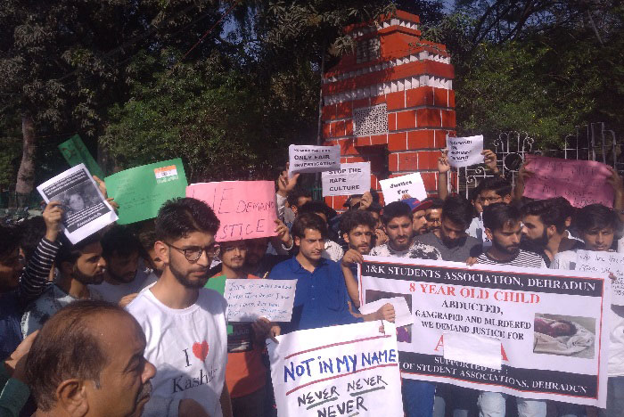 Justice for Asifa: Kashmiri students hold candlelight vigil in Dehradun