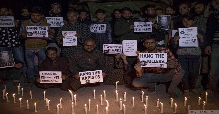 Justice for Asifa: People hold candlelight protest in Pulwama