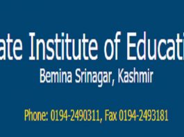 State Institute Of Education - Kashmir (SIE)