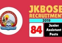 JKBOSE Syllabus & Question Paper Pattern for Junior Assistant Posts