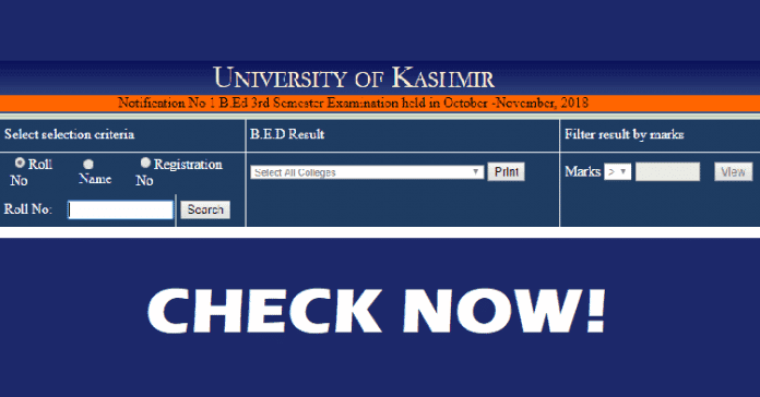 KU declares B.Ed 3rd & 4th Semester Exam Results! KU declares B.Ed 3rd & 4th Semester Exam Results!