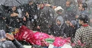 Amid snowfall, thousands participate in slain LeT militant’s last rites