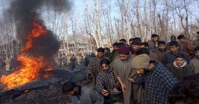Indian Air Force (IAF) fighter jet crash at Garend Kalan in Budgam