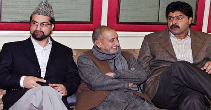 Mirwaiz Umar Farooq (L) Abdul Ghani Bhatt (C) and Bilal Ghani Loan (R) leaders of separatist alliance Hurriyat Conference (M) Mirwaiz Umar Farooq (L) Abdul Ghani Bhatt (C) and Bilal Ghani Loan (R) leaders of separatist alliance Hurriyat Conference (M)