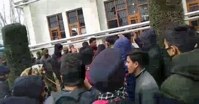 Students declared fail in Class 11th exam vandalise JKBOSE office