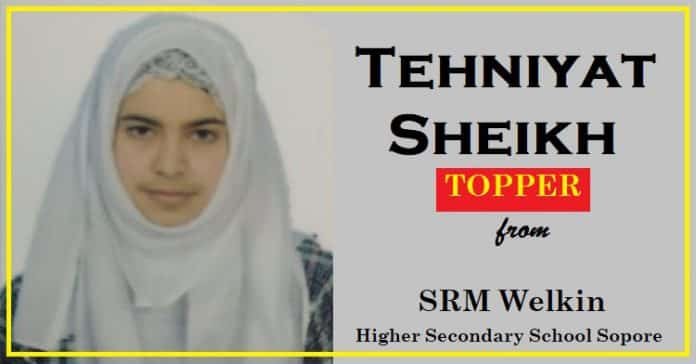 Tehniyat Sheikh from SRM Welkin Higher Secondary School Sopore tops JKBOSE Class 11th Annual Exam 2018