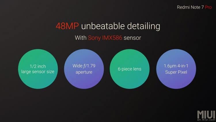 Xiaomi Redmi Note 7 Pro - Camera Specs