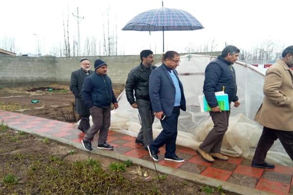 Director Horticulture inspects ongoing projects in Pulwama