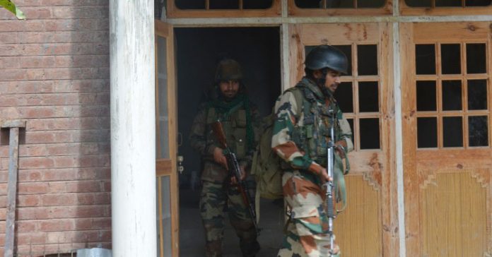 Government forces during a search operation in the Valley