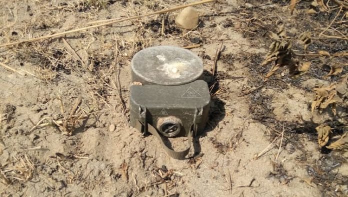 Old anti-tank mine recovered in Samba Old anti-tank mine recovered in Samba