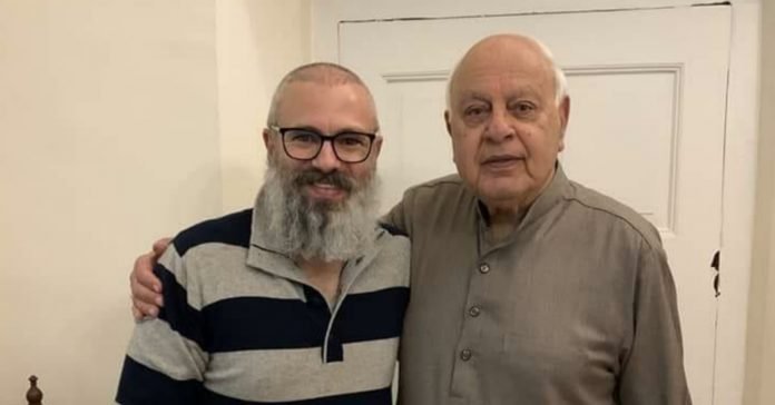 Omar Abdullah with his father, Farooq Abdullah