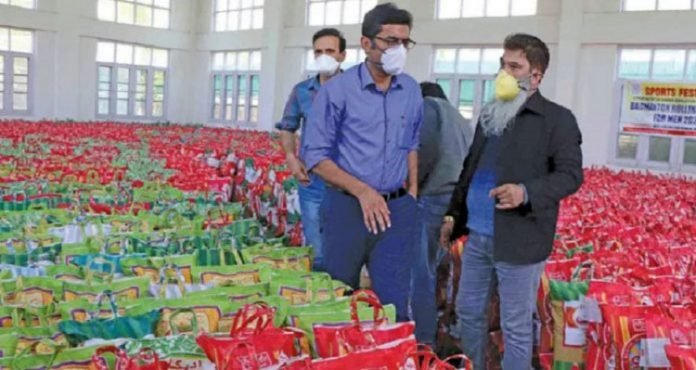 Food kits prepared by District Administration Srinagar