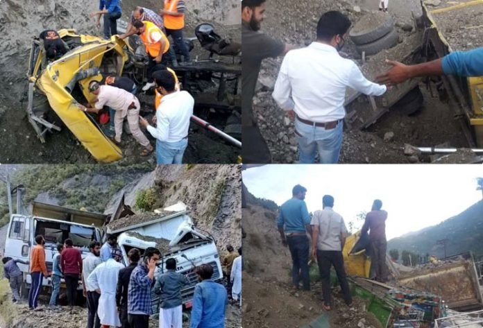 Highway landslide in Ramban