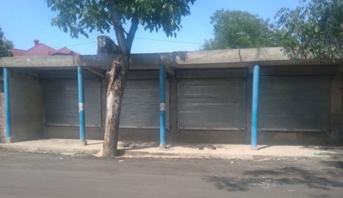 Shops owned by the accused Naib Tehsildar in Bellow Pulwama