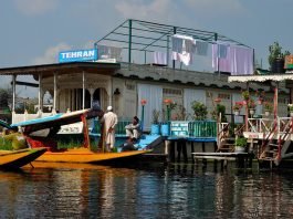 Houseboats awaiting business in Dal Lake Srinagar