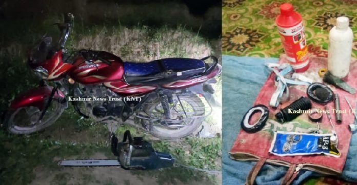 Cutting of Trees: Miscreants leave behind bike, equipments before escaping