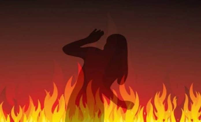 Woman Ablaze