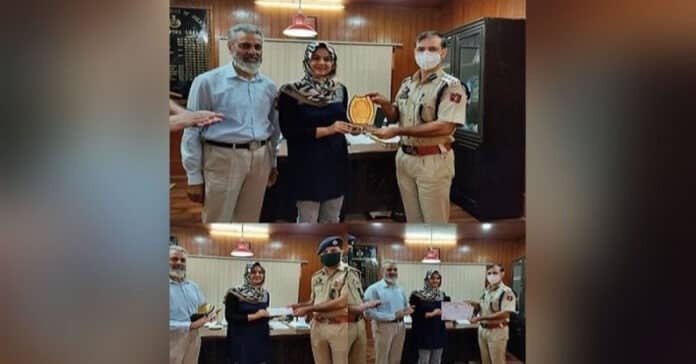 Martial art player felicitated in Awantipora