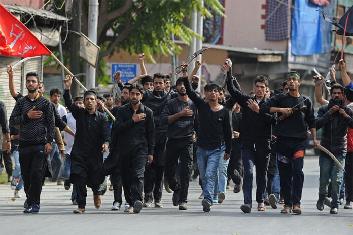 Muharram Ashura procession in Kashmir