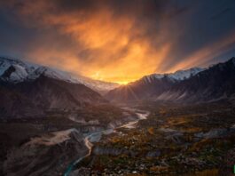 Sunset in Hunza Valley of Gilgit-Baltistan