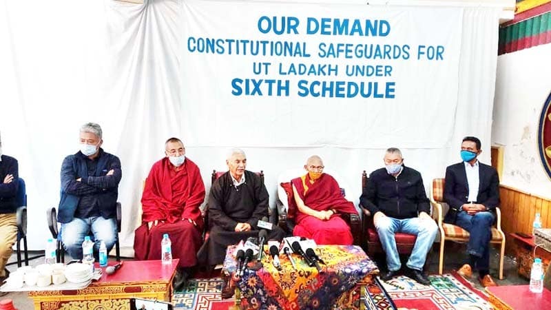 Various parties joined hands to demand constitutional safeguards for UT of Ladakh