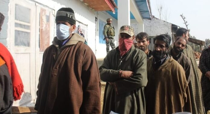DDC polling being held in Achgoza constituency of Pulwama district DDC polling being held in Achgoza constituency of Pulwama district