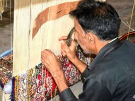 Kashmiri Handicrafts Rug Carpet Weaver
