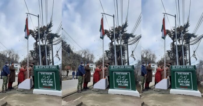 Five Corporators hoist tricolor at Gupkar Five Corporators hoist tricolor at Gupkar