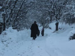 Snowfall in Kashmir