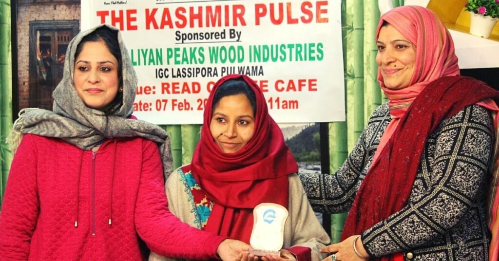 Sakeena Jabeen during a literary event in Pulwama
