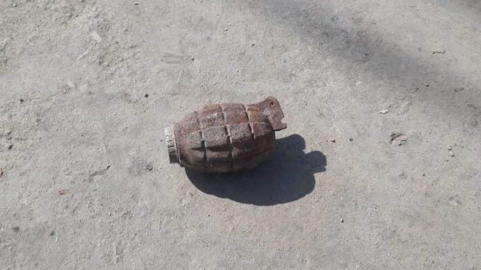 Rusted grenade recovered in Bus Stand Kupwara