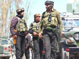Indian Army during a search operation in southern Pulwama district