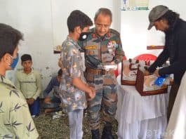 GOC Victor Force Rashim Bali visits orphanage in Pulwama