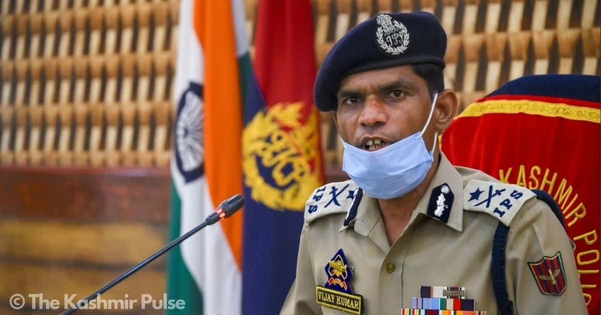 Inspector General of Police (IGP) Kashmir Vijay Kumar
