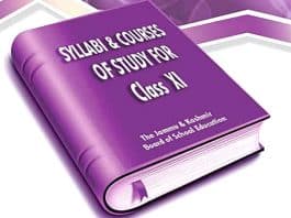 JKBOSE Syllabi & Courses of Study for Class 11th