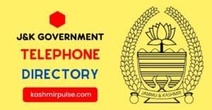 J&K Government Telephone Directory