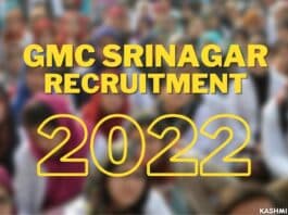 GMC Srinagar Recruitment 2022